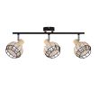 CANDELLUX 93-12227 TAJGA LAMPA SUFITOWA LISTWA CZARNY+DREWNIANY 3X40W E14 KLOSZ CZARNY+DREWNIANY