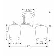 CANDELLUX 32-22653 ESNYR LAMPA SUFITOWA CHROMOWY+CZARNY 2X40 E27 KLOSZ BIAŁY