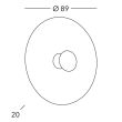 KOLARZ 0423.61XXL.V1.3.GA LUNA lampa ścienna złoto 24K