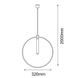 ANTIGO Lampa wisząca Faro okrąg - Mosiądz polerowany (320 mm) 8290