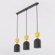 EMIBIG 1739/3 GAUDI 3 BLACK ORANGE Lampa wisząca