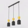 EMIBIG 1739/3 GAUDI 3 BLACK ORANGE Lampa wisząca
