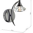 DAR LUT0767 LUTHER SWB CW CRYSTAL GLASS BLK CHR