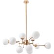 MAYTONI MOD221-PL-12-G Modern Erich Chandelier Brass