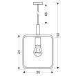CANDELLUX 31-73563 FRAME LAMPA WISZĄCA 1X60W E27 BIAŁY