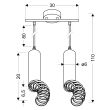 CANDELLUX 32-78650 TUBA LAMPA WISZĄCA 2X50W GU10 6/30 CZARNY