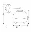CANDELLUX 21-21199 CONTESSA LAMPA KINKIET CZARNY 1X40 E27 KLOSZ ZŁOTY