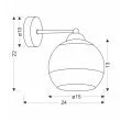 CANDELLUX 21-21199 CONTESSA LAMPA KINKIET CZARNY 1X40 E27 KLOSZ ZŁOTY