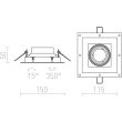 RENDL R12045 IPSO SQ bez ramki biała 230V GU10 50W