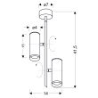 CANDELLUX 32-76274 LAMPA WISZĄCA TUBA 2X5W LED BIAŁY 4000K