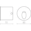 RENDL R12528 ELICA R wpuszczana aluminium szczotkowane 230V LED 3W IP54 3000K