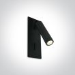 WYPRZEDAŻ ONE LIGHT 65746R/B/W Kandila 3 czarna przyłóżkowa regulowana oprawa COB LED 3000K 3W IP20