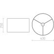 RENDL R11558 RON 40/25 abażur Chintz jasno szara max. 23W