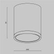 MAYTONI C086CM-GX53-MRD-B Hoop lampa sufitowa czarny