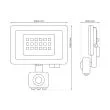 MILAGRO EKN1624 Naświetlacz LED 10W 4000K PIR