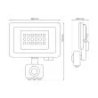 MILAGRO EKN1626 Naświetlacz LED 30W 4000K PIR