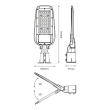MILAGRO EKO9909 Lampa Uliczna Alley 50W 4000K 230V