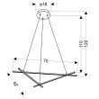 CANDELLUX STUDIO A0020-330 ANDROS lampa wisząca 30W LED 4000K