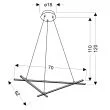 CANDELLUX STUDIO A0020-330 ANDROS lampa wisząca 30W LED 4000K