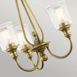 ELSTEAD Waverly KL-WAVERLY3-NBR 3 Light Chandelier - Natural Brass