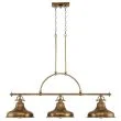 ELSTEAD Emery QZ-EMERY3P-WS 3 Light Island Chandelier - Weathered Brass