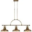 ELSTEAD Emery QZ-EMERY3P-WS 3 Light Island Chandelier - Weathered Brass