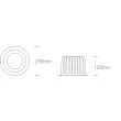ONE LIGHT 10160CA/W/C Peplos 4 biała wpuszczana oprawa typu downlight LED 4000K 60W