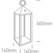 ONE LIGHT 67462/B/W Mertidi akumulatorowa czarna lampa ogrodowa 3000K IP54