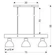 CANDELLUX 33-73471 VARIO LAMPA WISZĄCA 3X60W E27 CZARNY