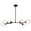 Step into Design ST-1232-6 TRANSPARENT Lampa wisząca MODERN ORCHID-6 transparentno czarna 130 cm