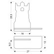 CANDELLUX 21-85030 TOWER LAMPA KINKIET 4W LED 4000K IQ KIDS Z PRZEWODEM Z WŁ. I WTYCZKĄ CZARNY