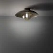 TK-LIGHTING 11352 SLATE NEW BROWN GLASS KINKIET 1XG9