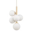 SIGMA 33607 Perla 5 lampa wisząca złoty,biały