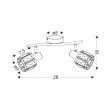CANDELLUX 92-30177 Dubai lampa sufitowa listwa czarny 2x40W E14 klosz różowy złoty kryszt transp