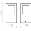 RENDL R10367 PONDER 20 ścienna podłogowa czarna 230V E27 18W IP44