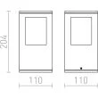 RENDL R10367 PONDER 20 ścienna podłogowa czarna 230V E27 18W IP44