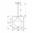 CANDELLUX 31-26842 NIKO LAMPA WISZĄCA CZARNY 1X40W E27 KLOSZ BEZBARWNY KARBOWANY