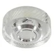 CANDELLUX 2228815 SS-33 AL/TR 3W LED COB 230V OPR. STROP. STAŁA OKRĄGŁA SZKŁO TRANSPARENTNE