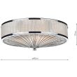 DAR OSL5050 OSLO 3LT FLUSH POL CHR/ WHITE