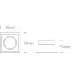 ONE LIGHT 51105D/G Platania szary wpust z oprawką GU5.3 MR16 dark light