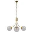CANDELLUX 33-79015 DANI LAMPA WISZĄCA MOSIĄDZ 3X40W E14 KLOSZ BEZBARWNY