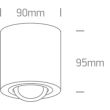 ONE LIGHT 12105AB/W Krokos biała oprawa sufitowa z oprawką GU10 MR16 10W