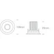 ONE LIGHT 11112H/B/W Aliweri czarny wpust z wymiennymi pierścieniami COB LED 3000K 12W