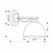 CANDELLUX 21-22691 FILONA LAMPA KINKIET CHROMOWY 1X40 E27 KLOSZ BIAŁY