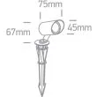 ONE LIGHT 67456/B/W Rakita czarna lampa ogrodowa LED 3000K 3W IP67 350mA, kolec