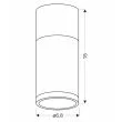 CANDELLUX 2284279 TUBA LAMPA SUFITOWA 1X15W GU10 6,8/15 SZARY+DREWNO