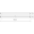 RENDL R12404 LEVIA 90 ścienna chrom 230V LED 18W IP44 3000K