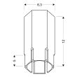CANDELLUX 2282831 LAMPA SUFITOWA TUBA 1X25W GU10 6,3/12 CZARNY