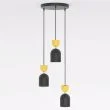 EMIBIG 1739/3PREM GAUDI 3PREM BLACK ORANGE Lampa wisząca