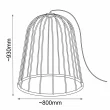 ANTIGO Lampa podłogowa no. moon O F - Platyna mat (930 mm) 2007